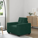 sofastol 100x78x80 cm fløjl lysegrøn