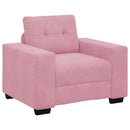 sofastol 100x78x80 cm fløjl lyserød