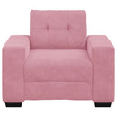 sofastol 100x78x80 cm fløjl lyserød