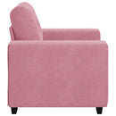 sofastol 100x78x80 cm fløjl lyserød