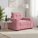 sofastol 100x78x80 cm fløjl lyserød