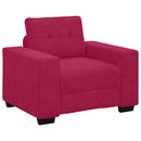sofastol 100x78x80 cm fløjl vinrød