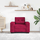 sofastol 100x78x80 cm fløjl vinrød