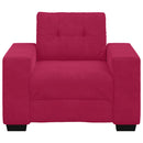 sofastol 100x78x80 cm fløjl vinrød