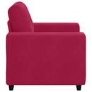 sofastol 100x78x80 cm fløjl vinrød