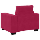 sofastol 100x78x80 cm fløjl vinrød