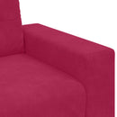 sofastol 100x78x80 cm fløjl vinrød