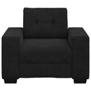 sofastol 100x78x80 cm fløjl sort