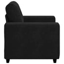 sofastol 100x78x80 cm fløjl sort