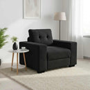 sofastol 100x78x80 cm fløjl sort