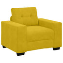 sofastol 100x78x80 cm fløjl gul