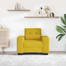 sofastol 100x78x80 cm fløjl gul