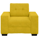 sofastol 100x78x80 cm fløjl gul