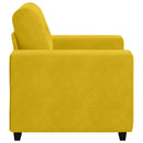 sofastol 100x78x80 cm fløjl gul