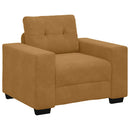 sofastol 100x78x80 cm fløjl brun