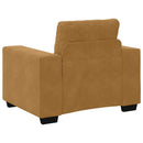 sofastol 100x78x80 cm fløjl brun