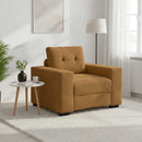 sofastol 100x78x80 cm fløjl brun