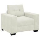 sofastol 100x78x80 cm fløjl cremefarvet