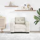 sofastol 100x78x80 cm fløjl cremefarvet