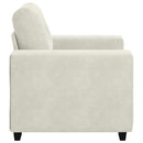 sofastol 100x78x80 cm fløjl cremefarvet
