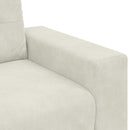 sofastol 100x78x80 cm fløjl cremefarvet