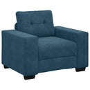 sofastol 100x78x80 cm fløjl blå