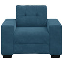sofastol 100x78x80 cm fløjl blå