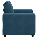 sofastol 100x78x80 cm fløjl blå