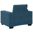 sofastol 100x78x80 cm fløjl blå