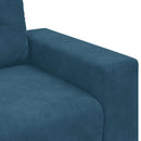 sofastol 100x78x80 cm fløjl blå