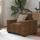 Sofa Stol Brun 100 cm Faux Suede Læder