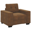 Sofa Stol Brun 100 cm Faux Suede Læder