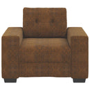 Sofa Stol Brun 100 cm Faux Suede Læder