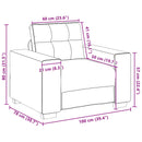 Sofa Stol Brun 100 cm Faux Suede Læder