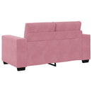 Tosæders sofa Lyserød 160 cm Fløjl