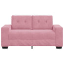 Tosæders sofa Lyserød 160 cm Fløjl