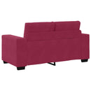 Tosæders sofa Vinrød 160 cm Fløjl