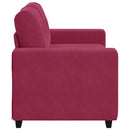 Tosæders sofa Vinrød 160 cm Fløjl