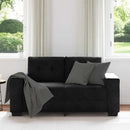 elskovssofa 160x77x82 cm fløjl sort