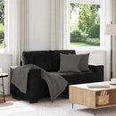 elskovssofa 160x77x82 cm fløjl sort