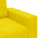 Tosæders sofa Gul 160 cm Fløjl
