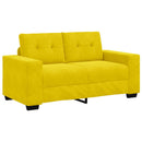 Tosæders sofa Gul 160 cm Fløjl