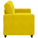 Tosæders sofa Gul 160 cm Fløjl