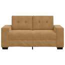 Tosæders sofa Brun 160 cm Fløjl