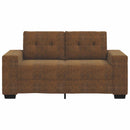 Tosæders sofa Brun 160 cm Faux Suede Læder