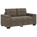 Tosæders sofa Mørkegrå 160 cm Faux Suede Læder
