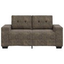 Tosæders sofa Mørkegrå 160 cm Faux Suede Læder