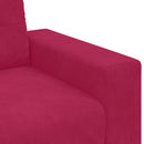 elskovssofa 180x77x82 cm fløjl vinrød