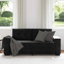 elskovssofa 180x77x82 cm fløjl sort