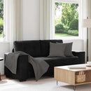 elskovssofa 180x77x82 cm fløjl sort